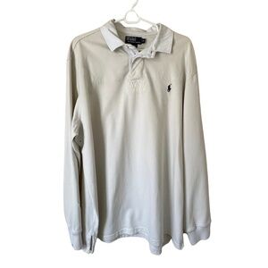 Vintage Ralph Lauren Men's Long Sleeve Rugby Polo Shirt
